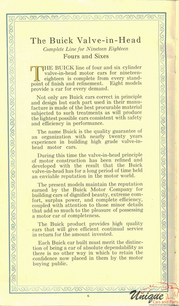 1918 Buick Brochure Page 3